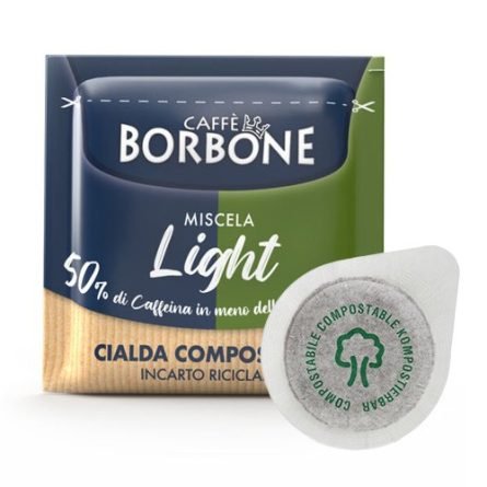 100 Cialde Compostabili LIGHT miscela 50% Blu, 50% Dek